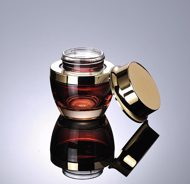 Ze Light Stock Product 50g Red Black Empty Body Face Cream Glass Jar Luxury Cosmetic Packaging Set