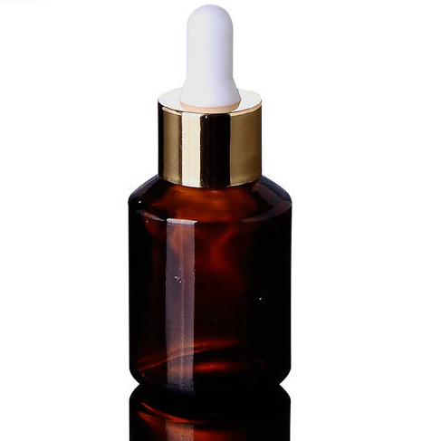 Ze Light stock product 30 ml Glass Dropper Face Serum Essence Oil Red Bottle With Gold Cap Luxury Cosmetic Packaging Bottle
