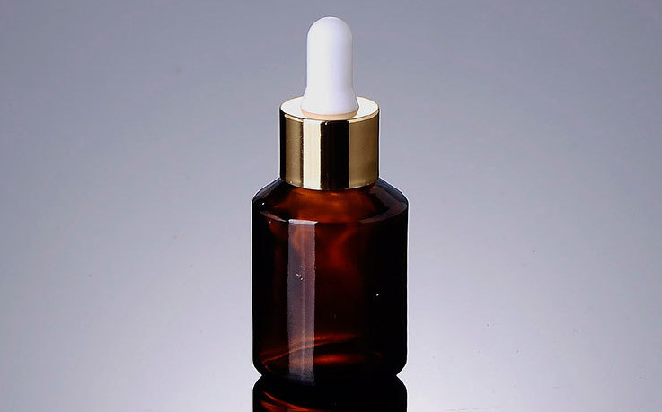 Ze Light stock product 30 ml Glass Dropper Face Serum Essence Oil Red Bottle With Gold Cap Luxury Cosmetic Packaging Bottle