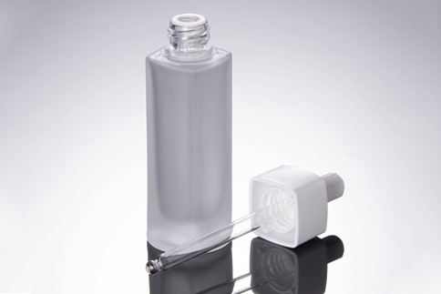 Ze light 30ml Toner Lotion Bottle Elegant Square Glass Bottle Travel Cosmetic Dropper Bottle