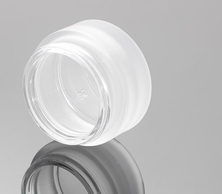 Ze light Stock Product Empty 50g Cylinder Cream Jar Frosted Cosmetic Glass Jar Packaging Container