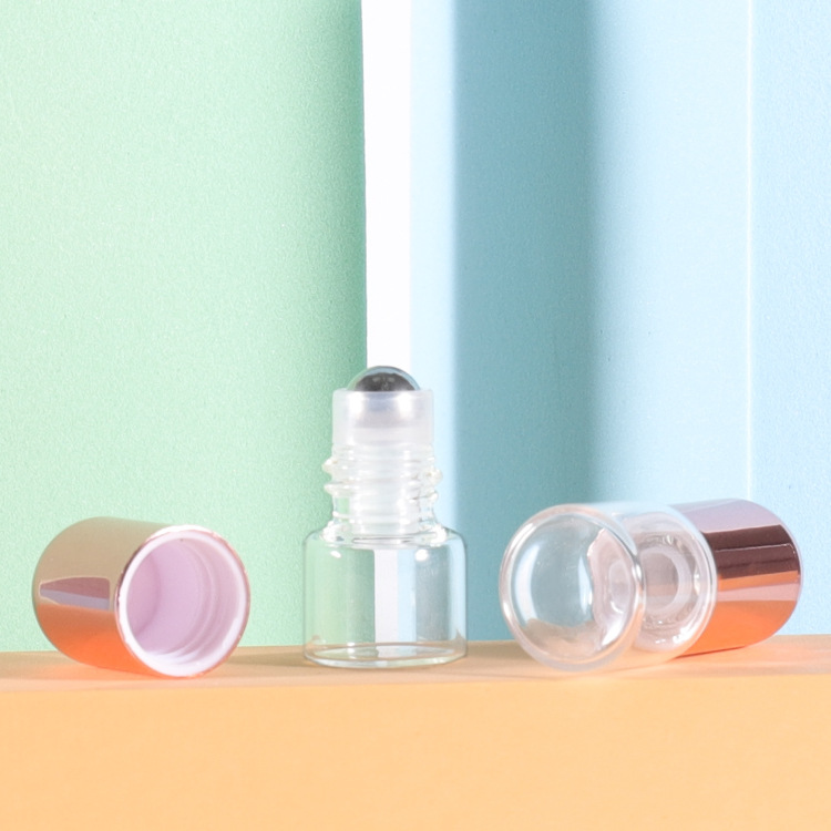 Zhejiang Ningbo Personal care 1/2/3/5ml beauty essential oil amber glass roll on bottle of essential oil