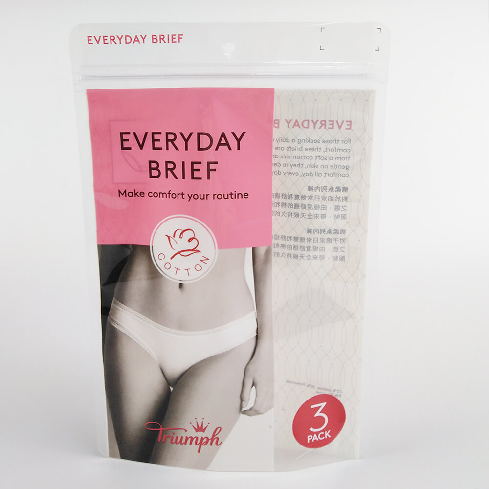 Zipper Designs Small Kids Paper Polybag Plastic Mylar Stand Up Pouch Custom Underwear Packaging