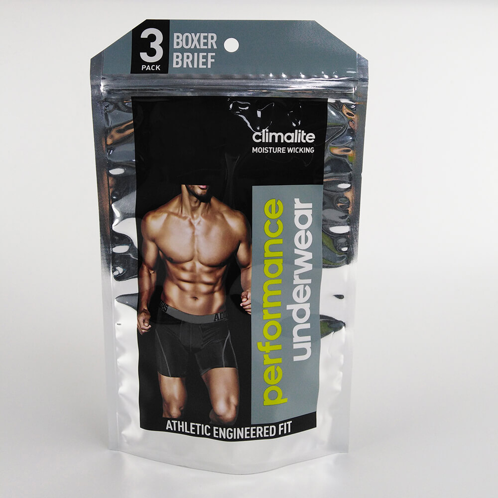 Zipper Designs Small Kids Paper Polybag Plastic Mylar Stand Up Pouch Custom Underwear Packaging