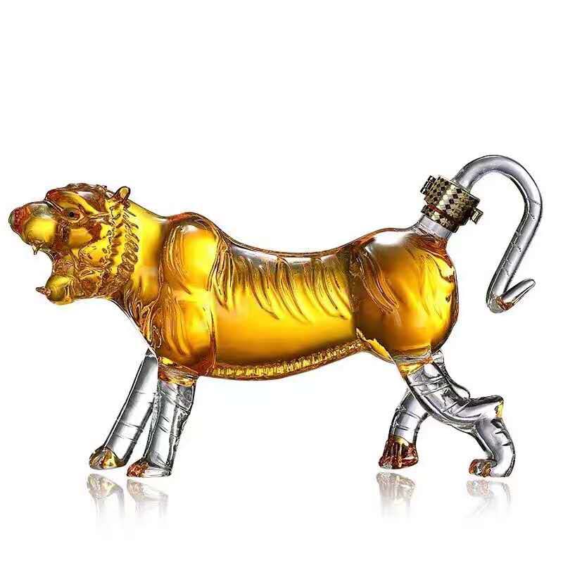 Zodiac Monkey shape glass wine bottle for wine storage