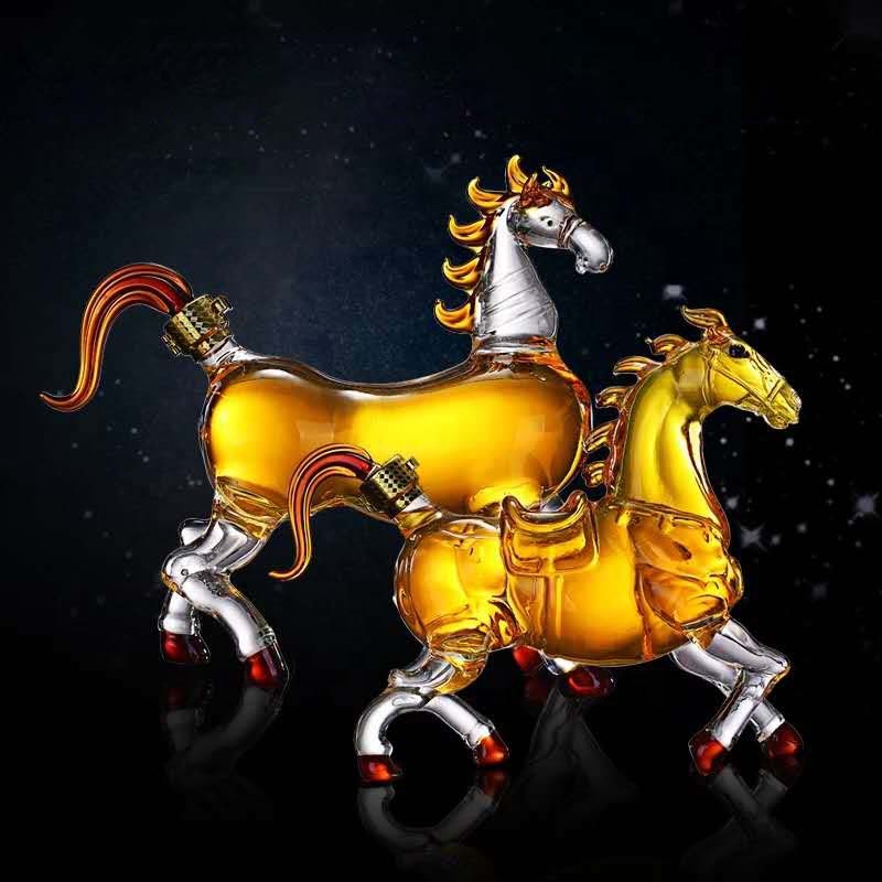 Zodiac Monkey shape glass wine bottle for wine storage