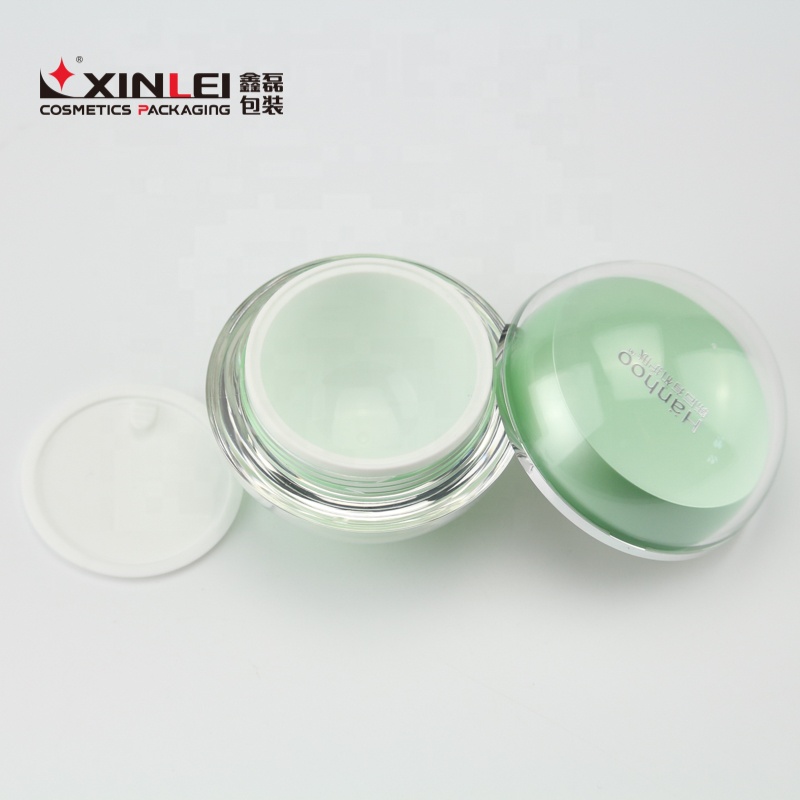 accept OEM ODM OBM ball shape acrylic luxury cream jar 50ml