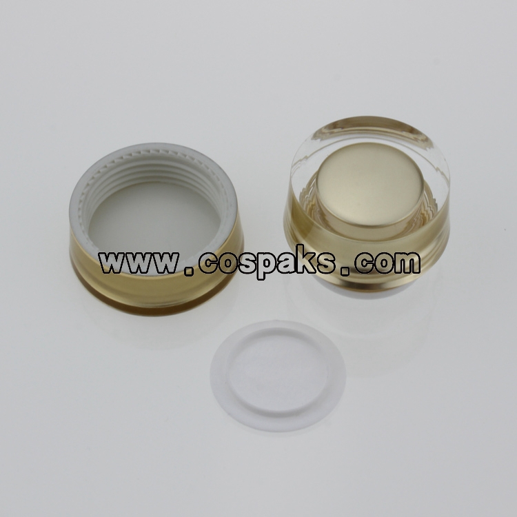 acrylic JA30 5G mini jar for cosmetic, 5ml gold sample containers for cosmetics, small containers plastic