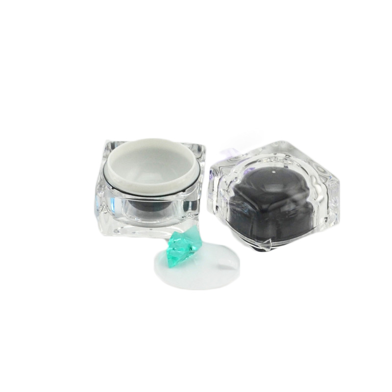 acrylic empty cosmetic cream jar customized color 15g 30g 50g