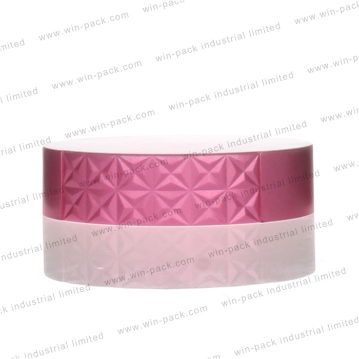 acrylic empty round red cosmetic cream jar 30 ml 50ml packaging with lid