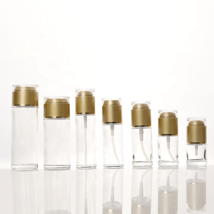 acrylic lid glass lotion bottles 2oz frosted bottles 60ml frosted bottles with pump