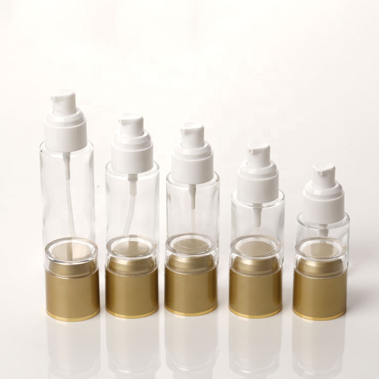 acrylic lid glass lotion bottles 2oz frosted bottles 60ml frosted bottles with pump