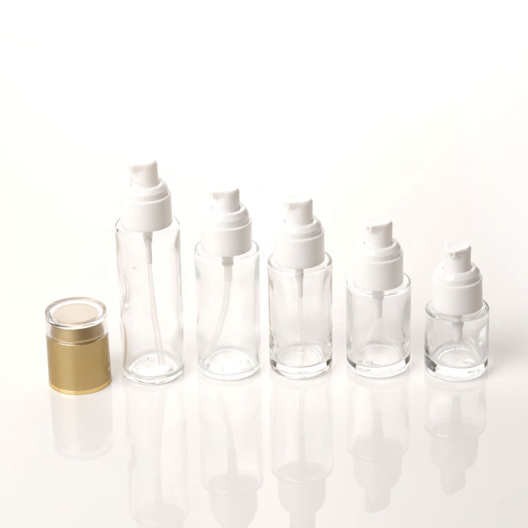 acrylic lid glass lotion bottles 2oz frosted bottles 60ml frosted bottles with pump