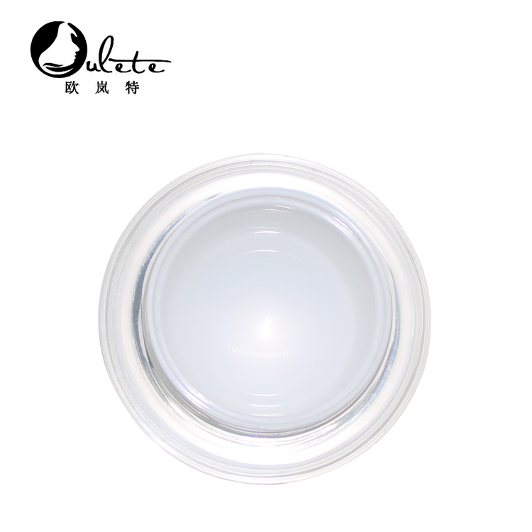 acrylic pearl white ball shape cosmetic cream jar