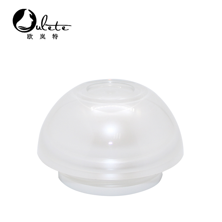 acrylic pearl white ball shape cosmetic cream jar