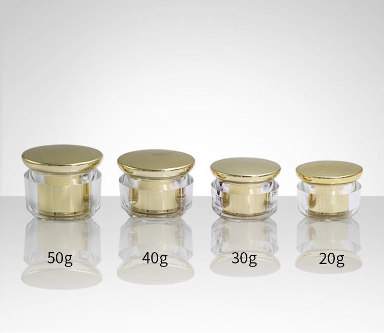acrylic plastic skin care cosmetic container 20g 30g 40g 50g cosmetic jars and serum bottle 30 50 80 120ml packaging