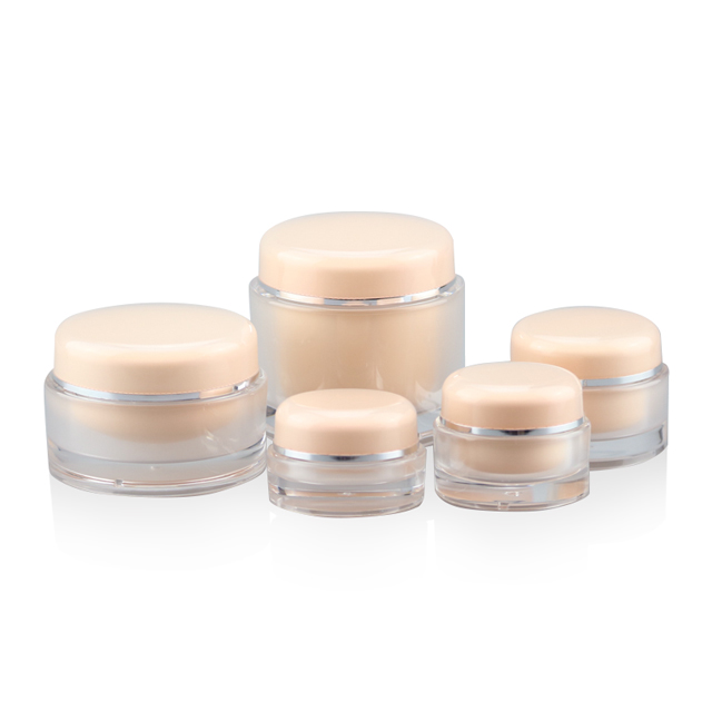 acrylic round empty cosmetic container 100g jar