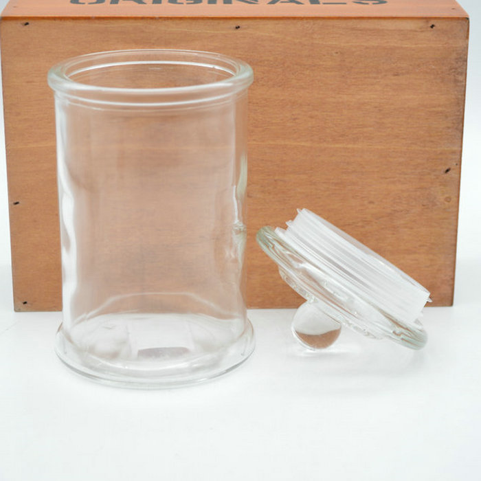 airtight weed jar 350ml 300ml round empty glass honey mason container jar candle jar with flat glass lid