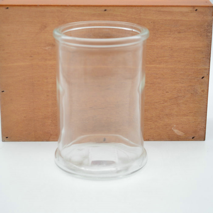 airtight weed jar 350ml 300ml round empty glass honey mason container jar candle jar with flat glass lid