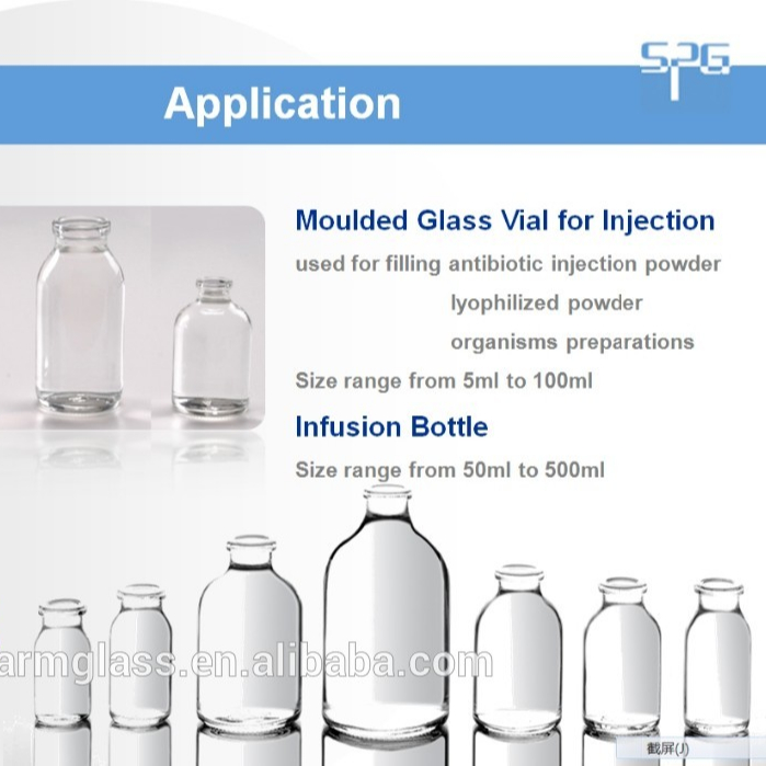 all sizes of high borosilicate clear Infusion Glass Bottle
