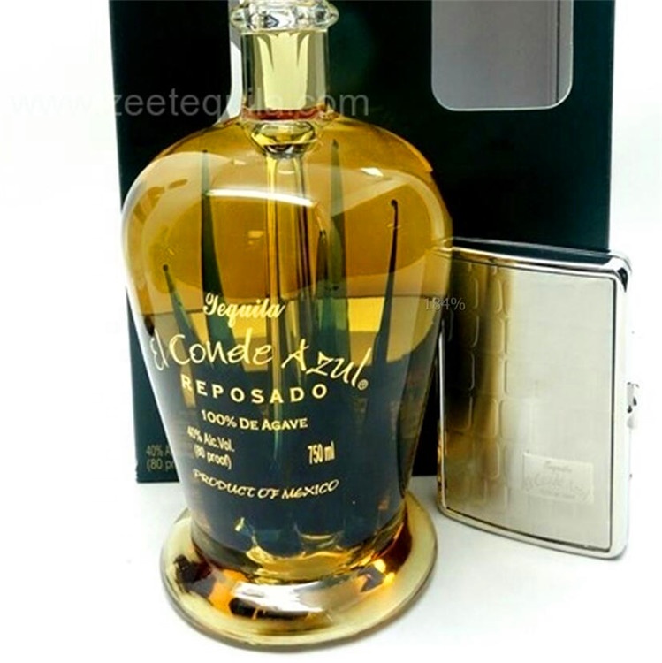 aloe bottle / Aloe vera shaped art wine bottle /blue agave bottle