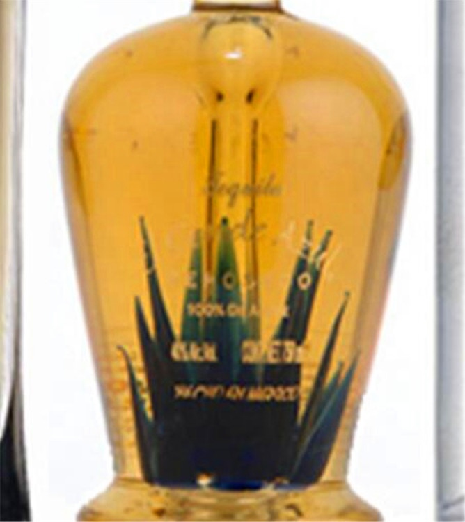 aloe bottle / Aloe vera shaped art wine bottle /blue agave bottle