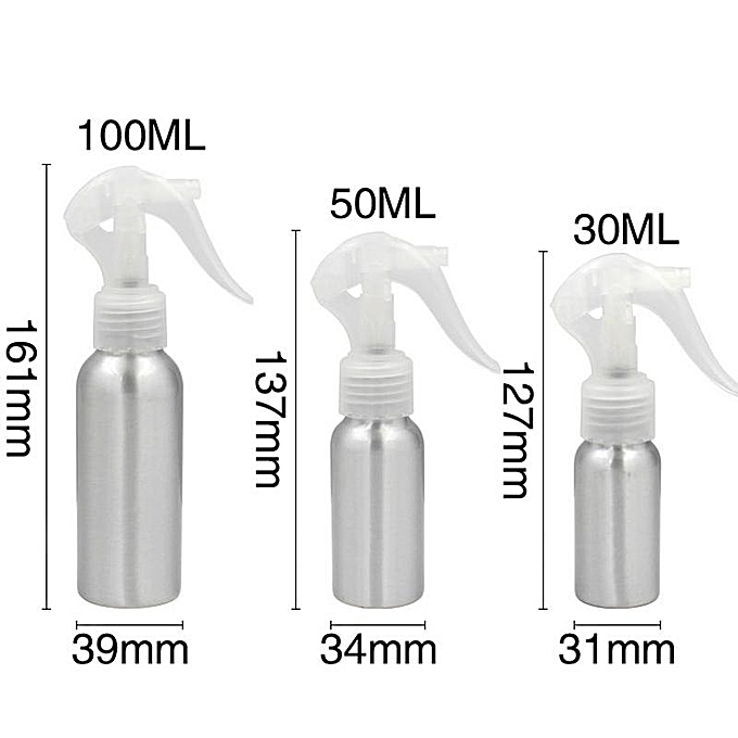 aluminium bottle spray 20 ml 30 ml 50ml 100ml with aluminium cap
