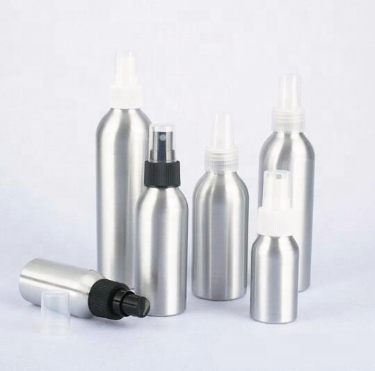 aluminium bottle spray 20 ml 30 ml 50ml 100ml with aluminium cap