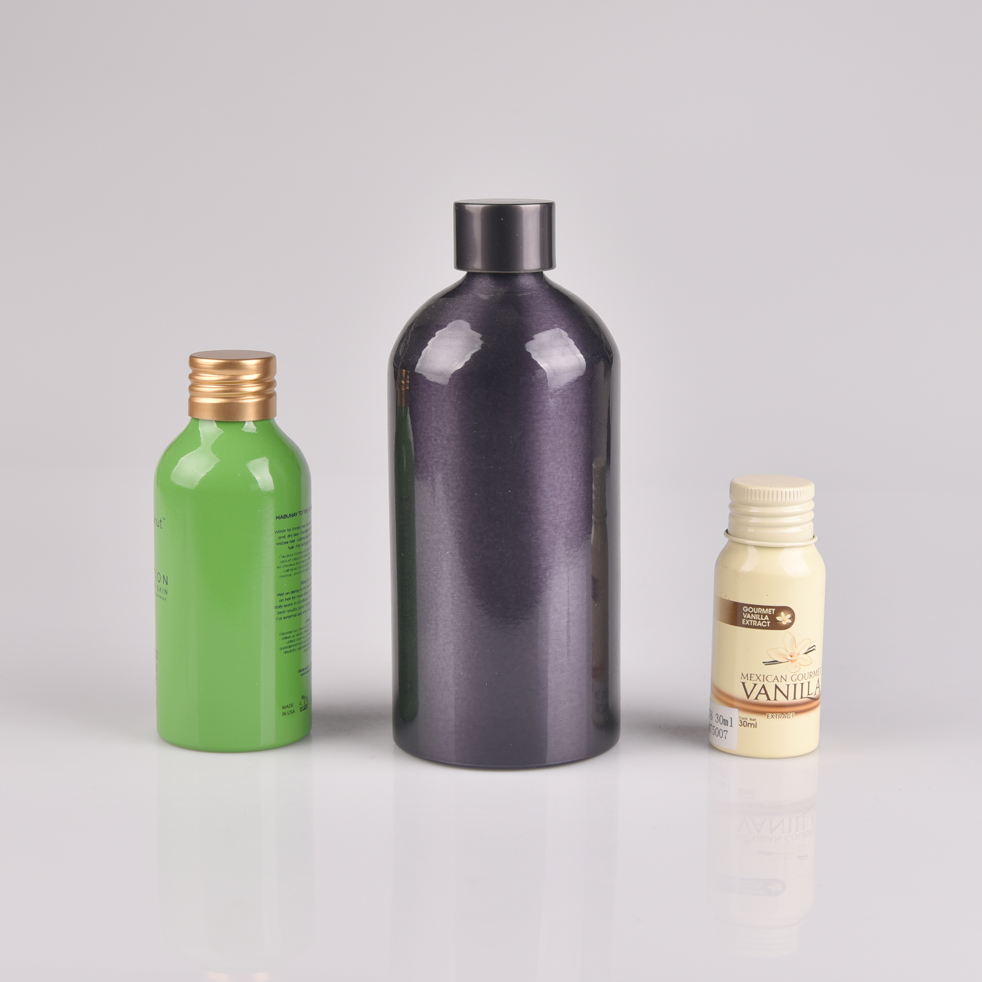 aluminium bottles with pilfer cap 200ml bottles with aluminium screw cap metal liquor aluminium ropp bottle cap