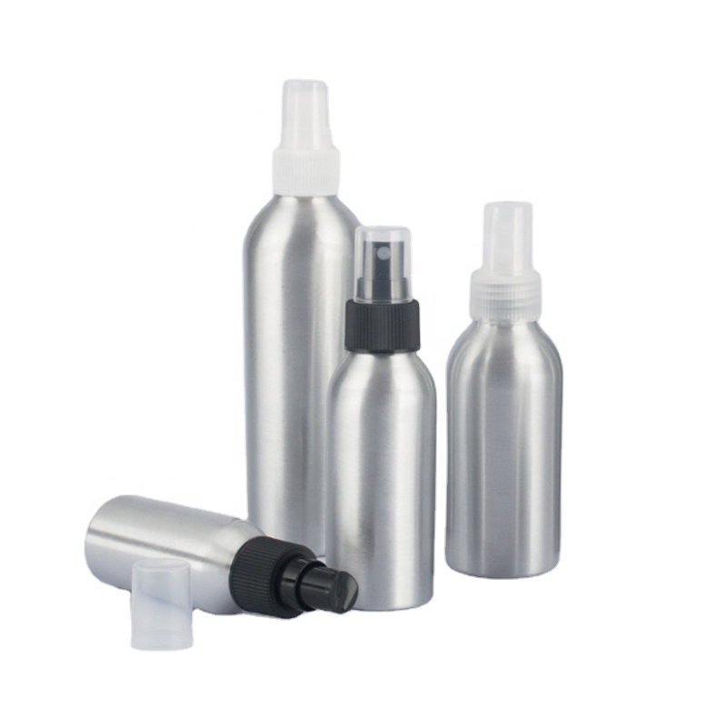 aluminium refillable perfume plastic trigger paint spray bottle pump lid 30ml 50ml 100ml 120ml 150ml 250ml hair oil bottles