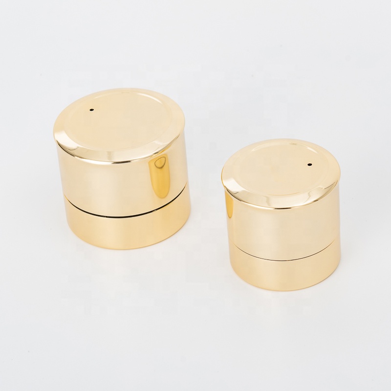 aluminum cream jar with PP plastic inner case aluminum coated jar