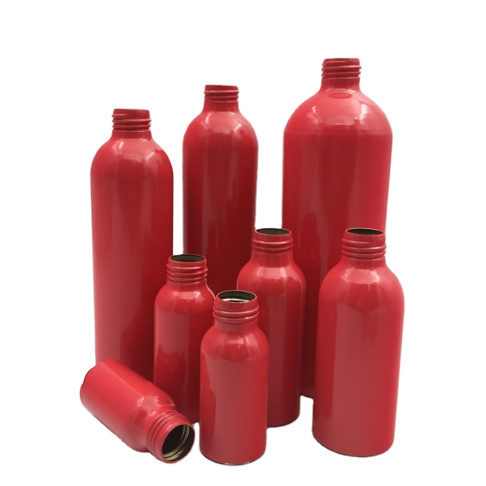 aluminum daily care bottle with pump sprayer 100ml 200ml 250ml 300ml 500ml 1l cosmetic aluminum bottles containers