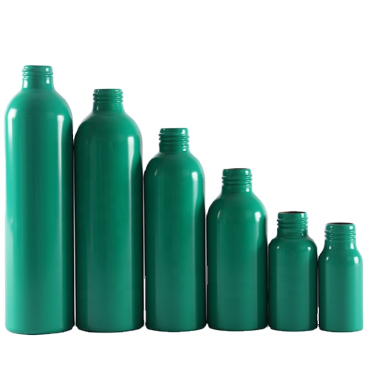 aluminum daily care bottle with pump sprayer 100ml 200ml 250ml 300ml 500ml 1l cosmetic aluminum bottles containers