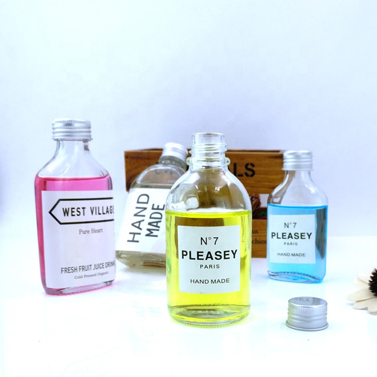 aluminum screw cap 270ml 350ml 500ml 12oz 16oz kombucha drinks packaging 150ml 5oz empty sample juice glass bottle for milk tea