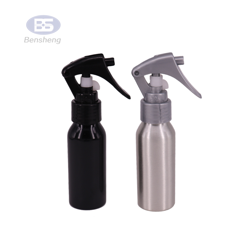 aluminum spraying bottle with mini trigger spray for air-purge