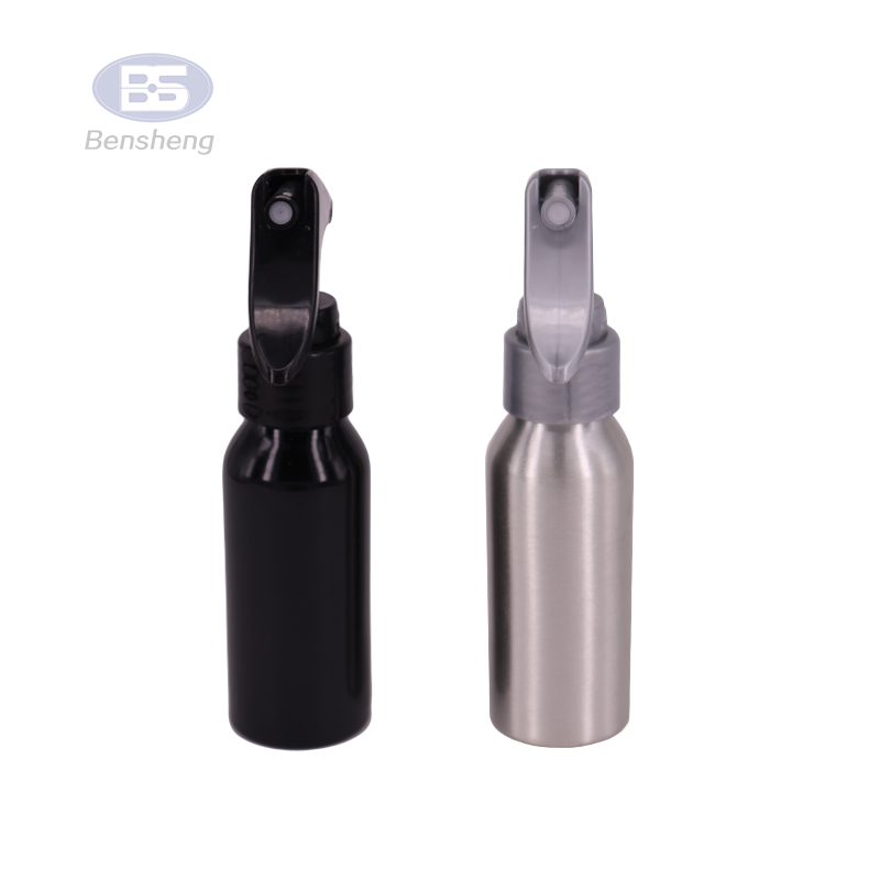 aluminum spraying bottle with mini trigger spray for air-purge