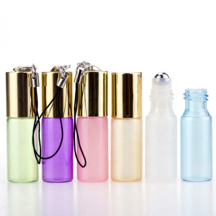 amazon ebay hot sale easy carry travel size custom color pendant perfume roller bottle 5ml