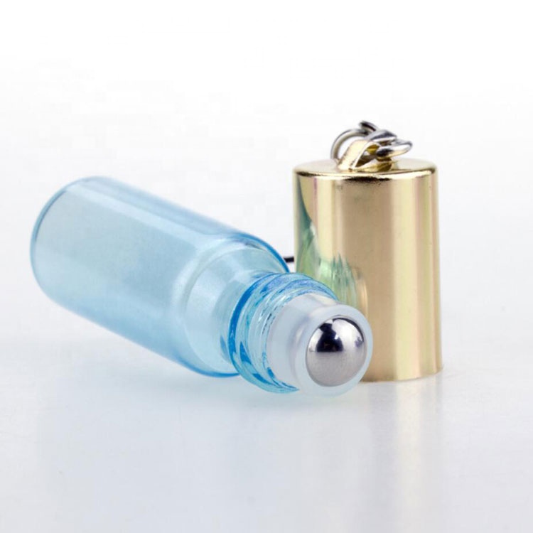 amazon ebay hot sale easy carry travel size custom color pendant perfume roller bottle 5ml