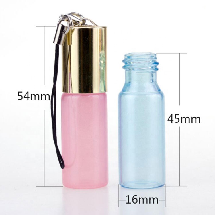 amazon ebay hot sale easy carry travel size custom color pendant perfume roller bottle 5ml
