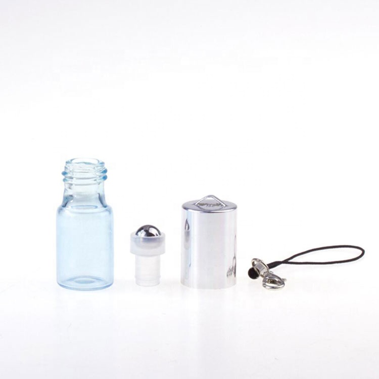 amazon ebay hot sale easy carry travel size custom color pendant perfume roller bottle 5ml