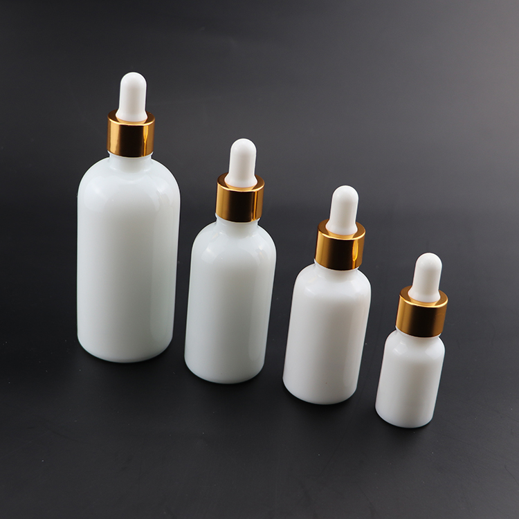 amazon top selling 10ml/ 15ml/ 30ml/ 50ml/ 100ml white opal glass bottle Empty Essential Oil Bottle With Dropper