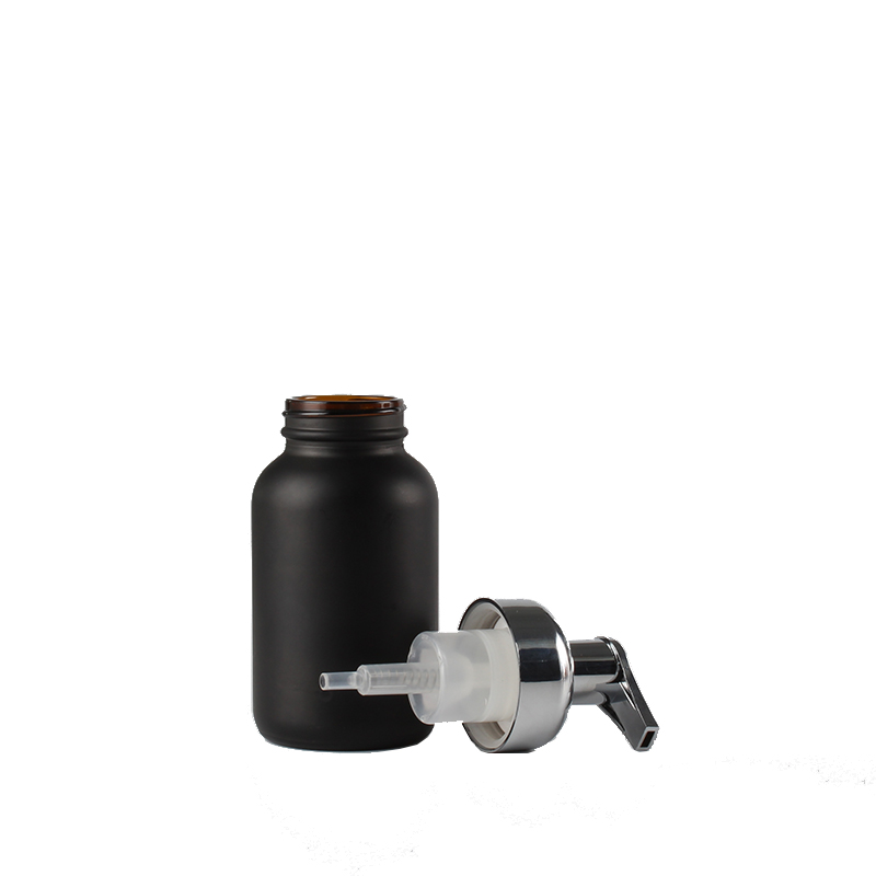 amber 250ml foam pump bottle with 43mm foam pump