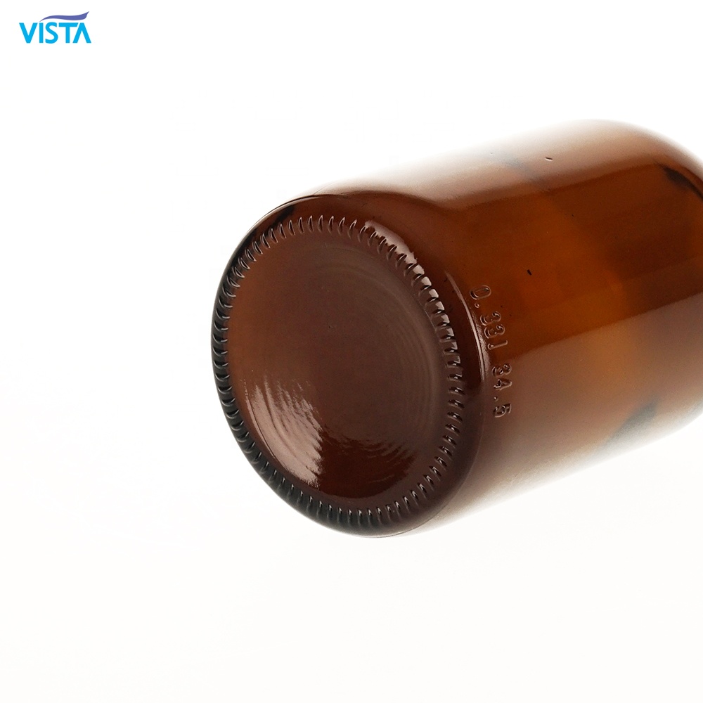 amber beer glass bottle with crown cap 330ml 300ml 250ml