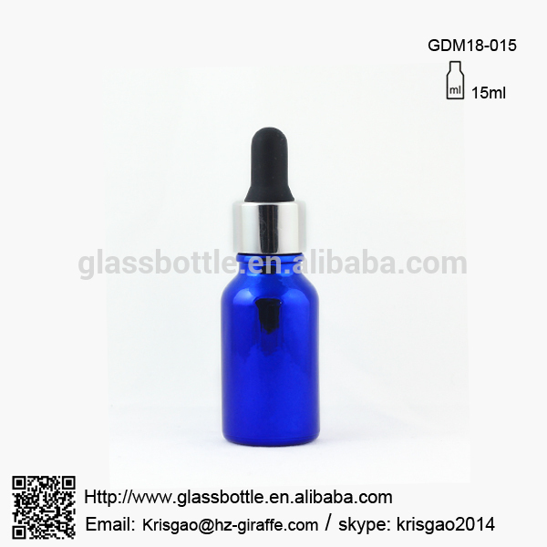 amber blue and green color for essence oil glass bottle
