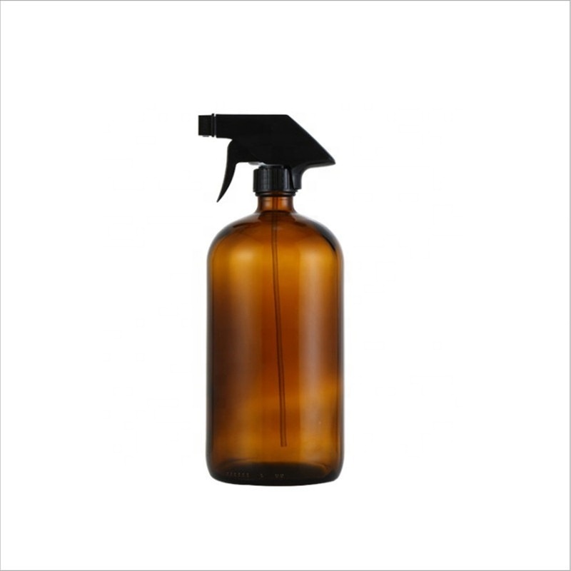 amber blue boston round essential oil spray glass bottle