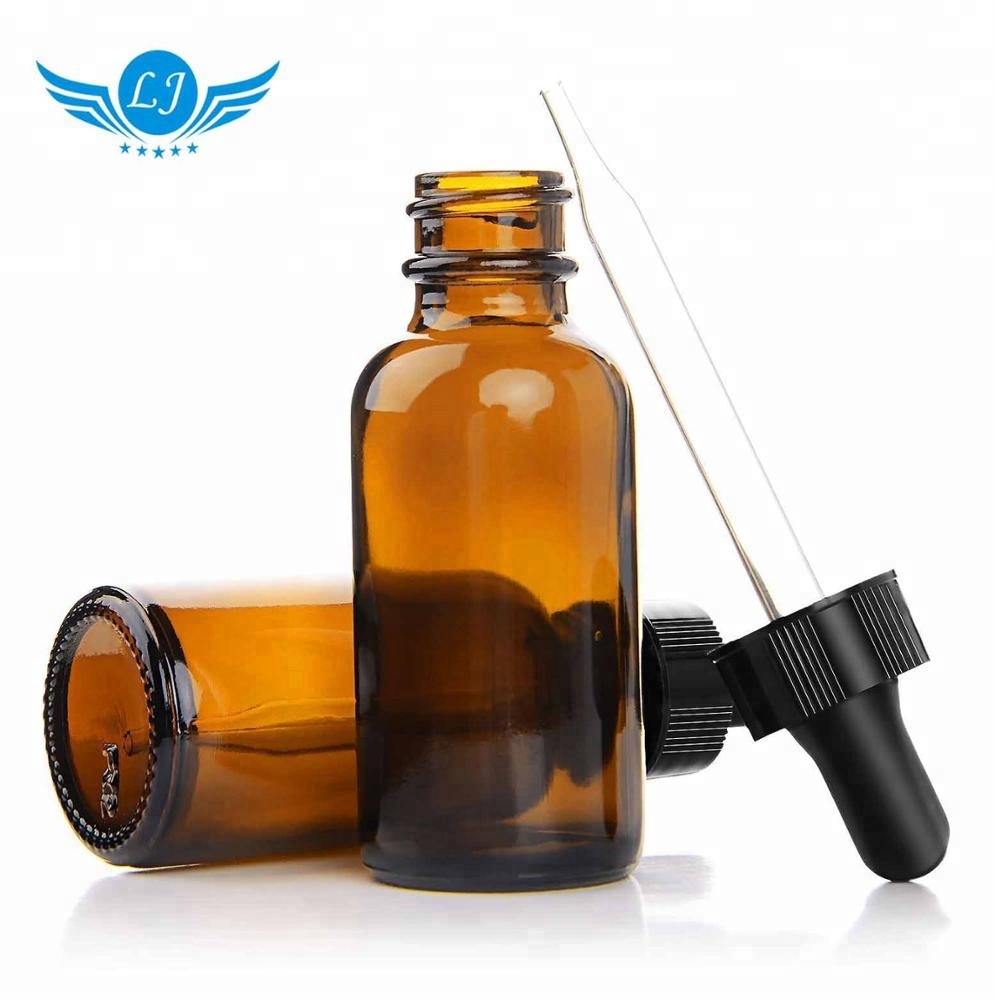 amber boston round glass bottle pipette 60 ml e liquid bottle dropper blue