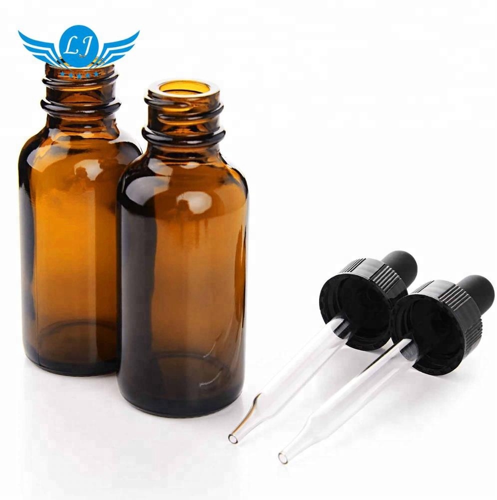 amber boston round glass bottle pipette 60 ml e liquid bottle dropper blue