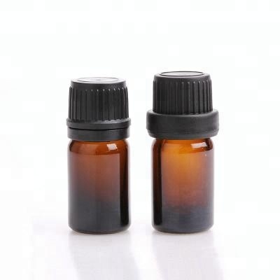 amber color glass essential oil bottle with cap
