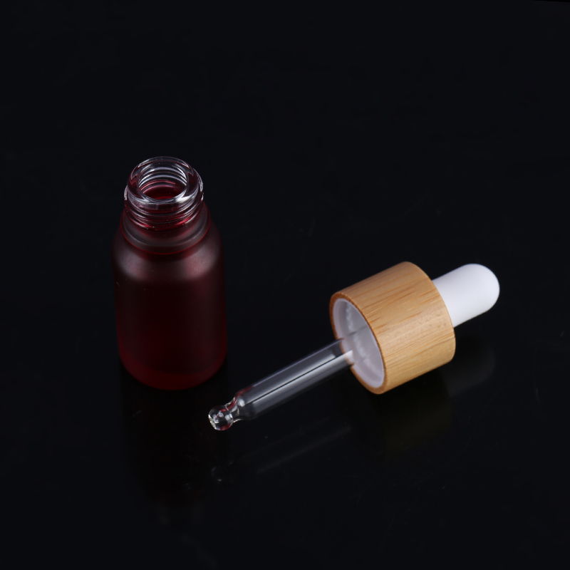 amber colors Essential Oil Bottle Frosted Glass Dropper Bottles with Bamb Pump