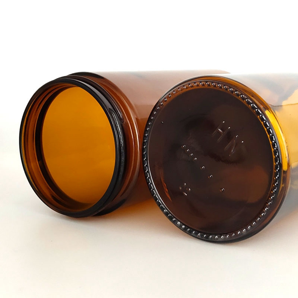 amber coloured geometric glass candle jars in bulk with Twist Top